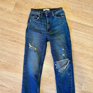 Abercrombie Ankle Straight Ultra High Rise
